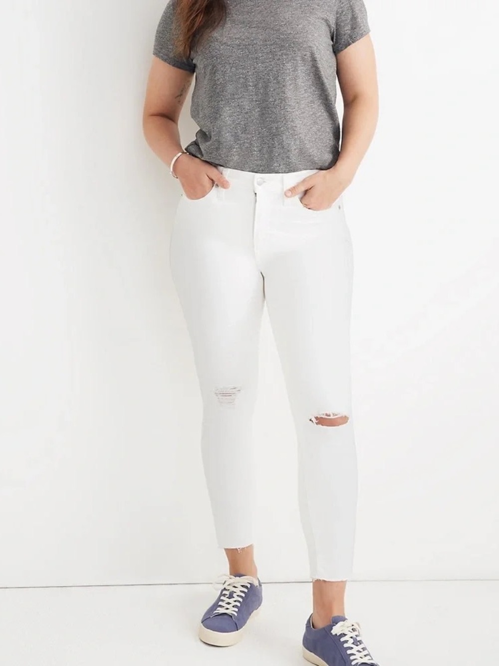 Madewell 9” High Rise Skinny Crop Distressed Jeans - Size 28